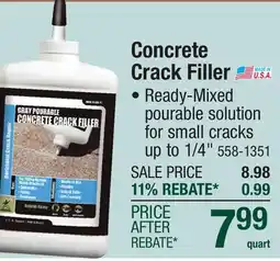 Menards Concrete Crack Filler offer