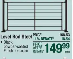 Menards Level Rod Steel offer