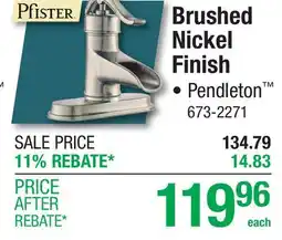 Menards Brushed Nickel Finish offer