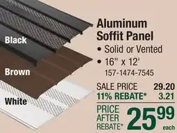 Menards Aluminum Soffit Panel offer