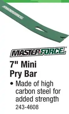 Menards Masterforce 7 Mini Pry Bar offer