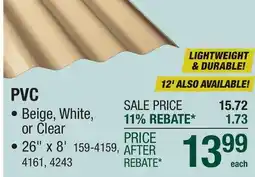 Menards PVC offer
