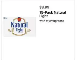 Walgreens 15-Pack Natural Light offer