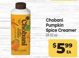 Tony’s Fresh Market Chobani Pumpkin Spice Creamer offer