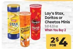 Tony’s Fresh Market Lay's Stax, Doritos or Cheetos Minis offer