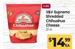 Tony’s Fresh Market V&V Supremo Shredded Chihuahua Cheese offer