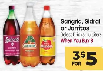 Tony’s Fresh Market Sangría, Sidral or Jarritos offer