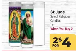 Tony’s Fresh Market St Jude Select Religious Candles offer
