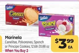 Tony’s Fresh Market Marinela Canelitas, Polvorones, Sponch or Principe Cookies offer