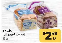 Tony’s Fresh Market Lewis 1/2 Loaf Bread offer