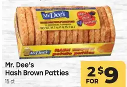 Tony’s Fresh Market Mr. Dee's Hash Brown Patties offer