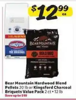 Winn Dixie Bear Mountain Hardwood Blend Pellets or Kingsford Charcoal Briquets Value Pack offer