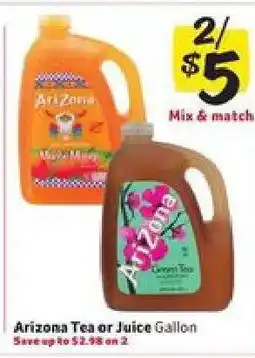 Winn Dixie Arizona Tea or Juice offer