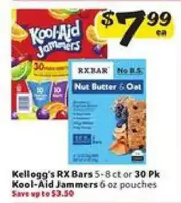 Winn Dixie Kellogg's RX Bars or Kool-Aid Jammers offer
