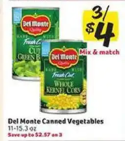 Winn Dixie Del Monte Canned Vegetables offer
