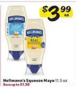 Winn Dixie Hellmann's Squeeze Mayo offer
