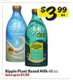 Winn Dixie Ripple Plant Based Milk offer