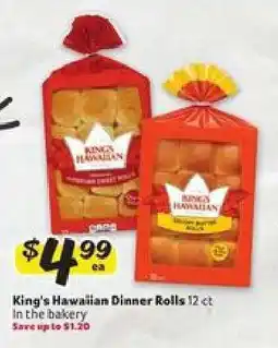 Winn Dixie King's Hawaiian Dinner Rolls offer