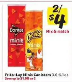 Winn Dixie Frito-Lay Minis Canisters offer