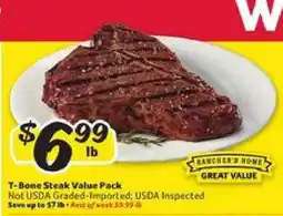 Winn Dixie T-Bone Steak Value Pack offer