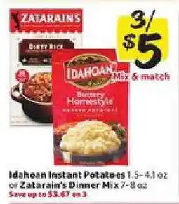 Winn Dixie Idahoan Instant Potatoes or Zatarain's Dinner Mix offer