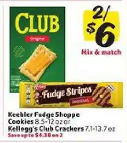 Winn Dixie Keebler Fudge Shoppe Cookies or Kellogg's Club Crackers offer
