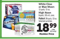 Safeway White Claw or Blue Moon offer