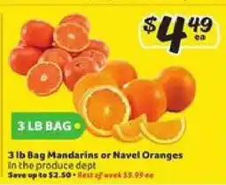 Winn Dixie 3 lb Bag Mandarins or Navel Oranges offer