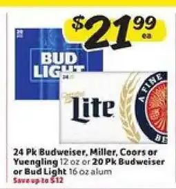 Winn Dixie Budweiser, Miller, Coors, Yuengling, Bud Light offer