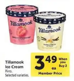 Safeway Tillamook Ice Cream offer