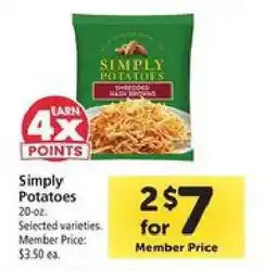 Safeway Simply Potatoes offer