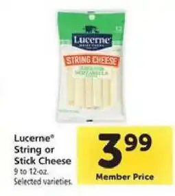 Safeway Lucerne String or Stick Cheese offer