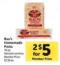 Safeway Rao's Homemade Pasta offer