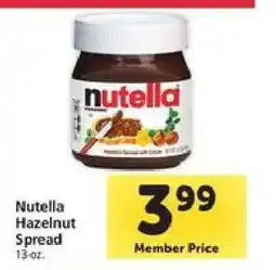 Safeway Nutella Hazelnut Spread offer