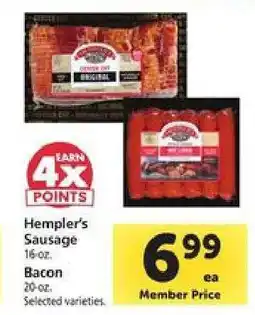 Safeway Hempler's Sausage / Bacon offer