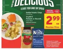 Safeway Kettle Potato Chips / Snyder's Pretzels or Rounds offer