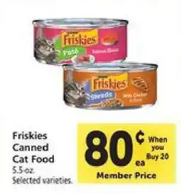 Safeway Friskies Canned Cat Food offer