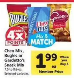 Safeway Chex Mix, Bugles or Gardetto's Snack Mix offer