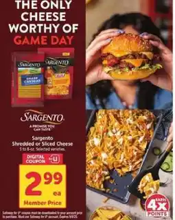 Safeway Sargento Cheese offer