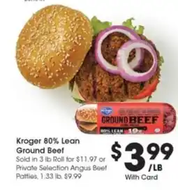 Kroger Kroger 80% Lean Ground Beef offer