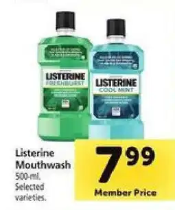 Safeway Listerine Mouthwash offer