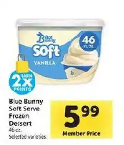Safeway Blue Bunny Soft Serve Frozen Dessert offer