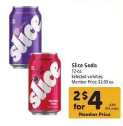 Safeway Slice soda offer