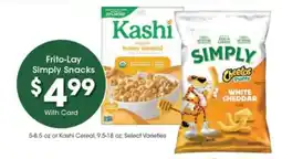 Kroger Frito-Lay Simply Snacks or Kashi Cereal offer