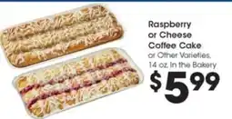 Kroger Raspberry or Cheese Coffee Cake offer