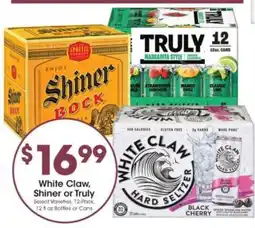 Kroger White Claw, Shiner or Truly offer