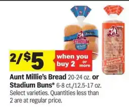 Meijer Aunt Millie's Bread or Stadium Buns offer