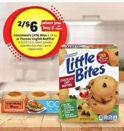 Meijer Entenmann's Little Bites or Thomas' English Muffins offer