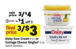 Meijer Daisy Sour Cream or Cottage Cheese Singles offer