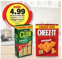 Meijer Cheez-It Family Size Crackers or Kellogg's Crackers offer